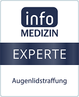 info Medizin Expertenbadge Augenlidstraffung